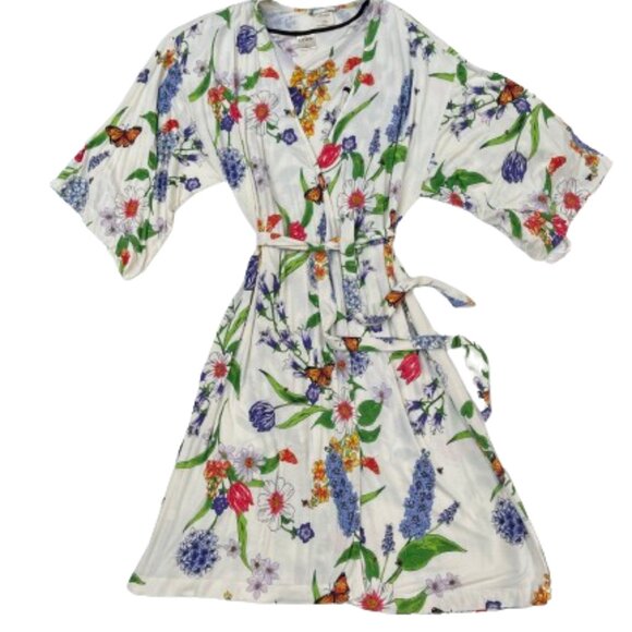 Soma Robe and Nightgown 2 piece Jersey Knit Floral set - Picture 7 of 13